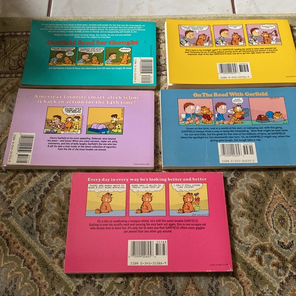 Vintage 1970s, lots of five Garfield books - Picture 2 of 2